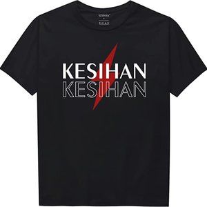 KESIHAN Men's Casual Cotton Spandex Striped Crewneck Long-Sleeve T-Shirt (XL)